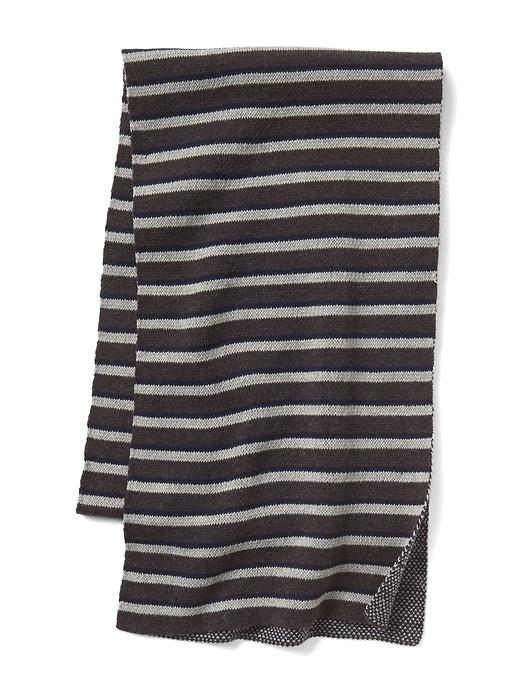 Gap Men Jacquard Stripes Scarf - Gray Stripe