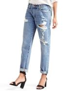 Gap Women Original 1969 Destructed Boyfriend Jeans - Medium Indigo