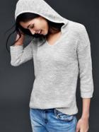 Gap Women Textured Hoodie - Heather Grey