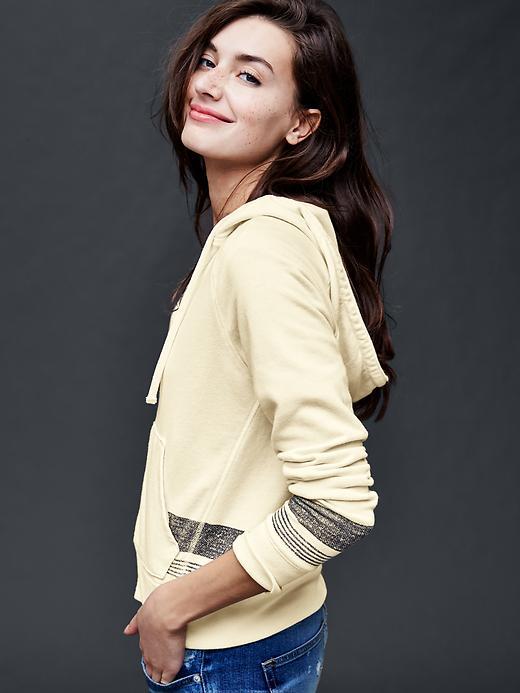 Gap Essential Active Stripe Hoodie - Chalk