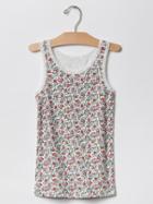 Gap Ribbed Lace Tank - New Off White Floral