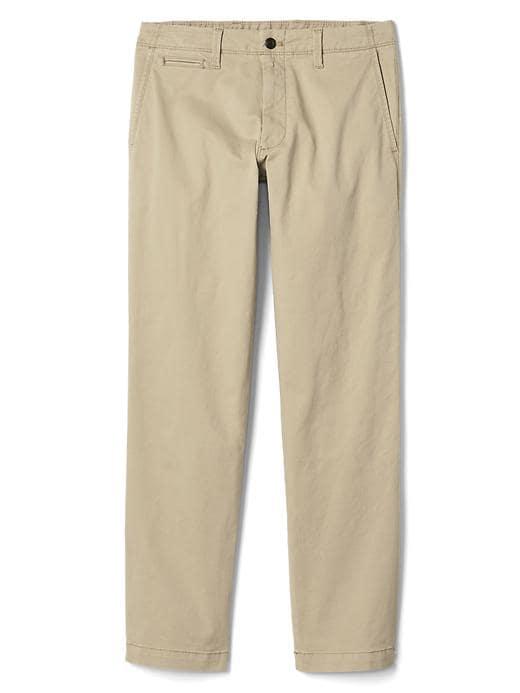 Gap Men Vintage Wash Straight Fit Khakis Stretch - Iconic Khaki