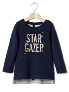 Gap Embellished Star Gazing Tee - New Navy