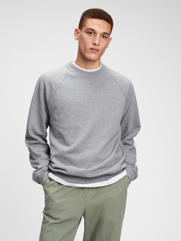 French Terry Raglan Crewneck Sweatshirt