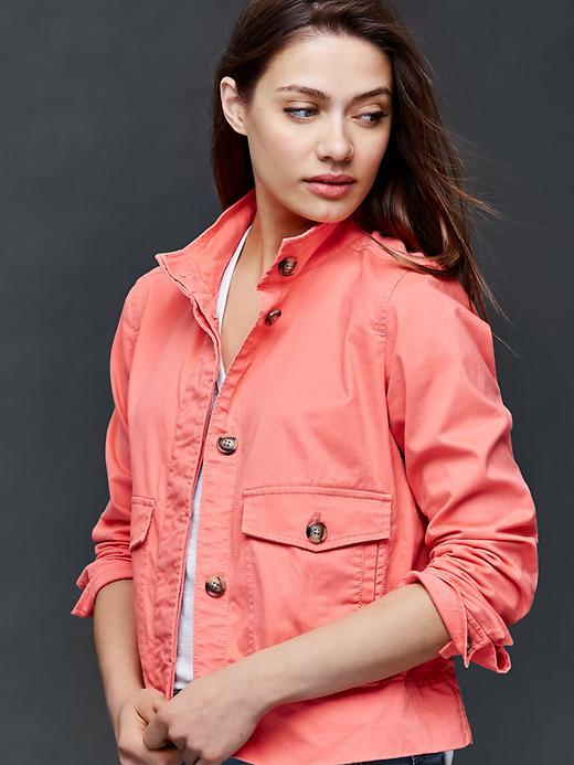 Gap Women Utility Swing Jacket - Pink Reef