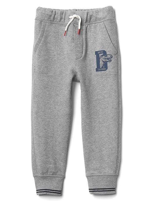 Gap Graphic Logo Varsity Joggers - Grey Heather