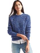 Gap Women Wavy Cable Knit Sweater - Bristol Blue