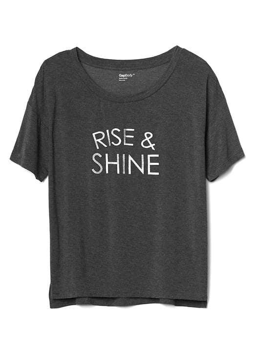 Gap Women Graphic Sleep Tee - Charcoal Heather