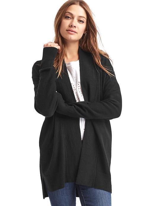 Gap Women Soft Shawl Cardigan - True Black