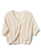 Gap Open Stitch Cocoon Cardigan - Ivory Frost