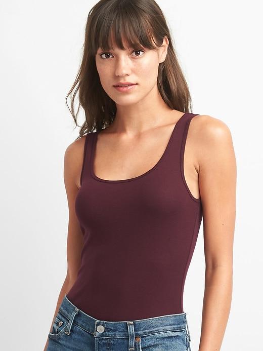 Gap Scoop Neck Tank - Plum Pie