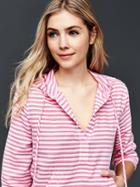 Gap Women Easy Stripe Hoodie - Pink Stripe