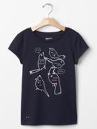 Gap Men Embellished Graphic Tee - Blue Galaxy