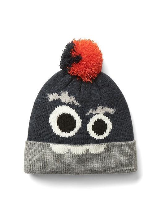 Gap Halloween Monster Pom Pom Beanie - Heather Navy