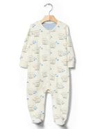 Gap Organic Helicopter Footed One Piece - Ivory Frost
