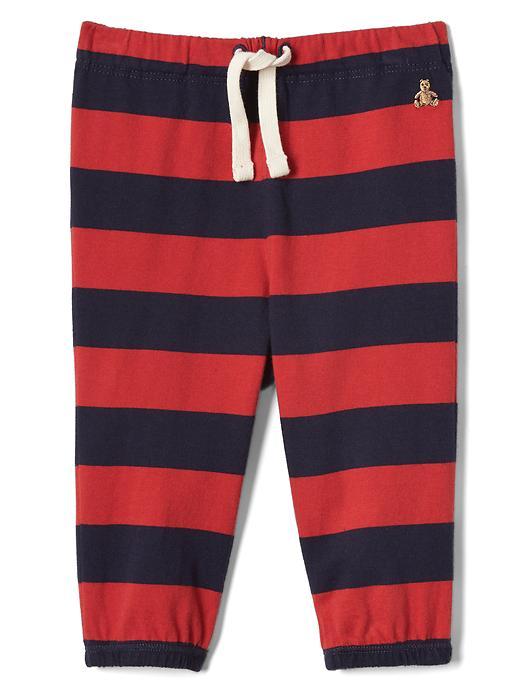Gap Striped Jersey Pants - Navy Red Stripe