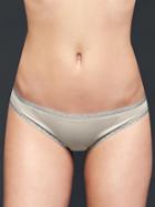 Gap Women Metallic Trim Cheeky Bikini - Clay