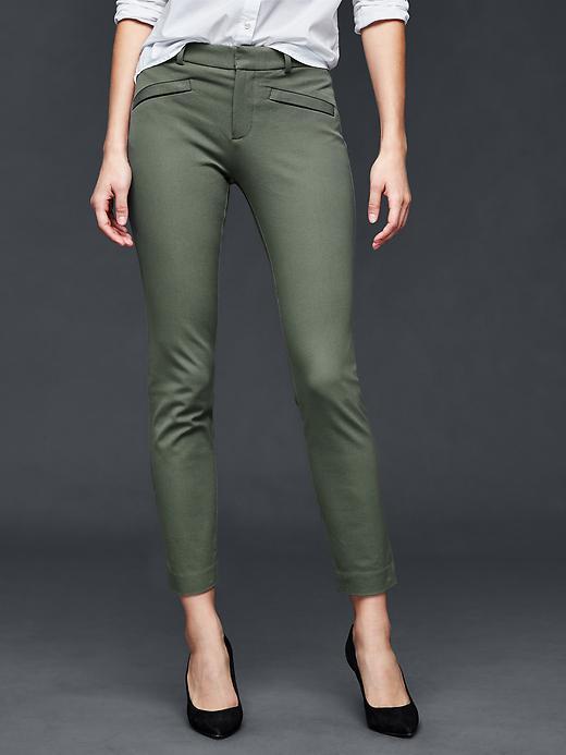 Gap Women Bi Stretch Skinny Ankle Pants - Cool Olive