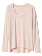 Gap Women Softspun Scoop Neck Batwing Tee - Pink Standard