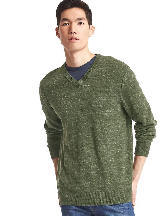 Gap Men V Neck Sweater - Light Olive