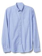 Gap Men Oxford Solid Slim Fit Shirt - Imperial Blue