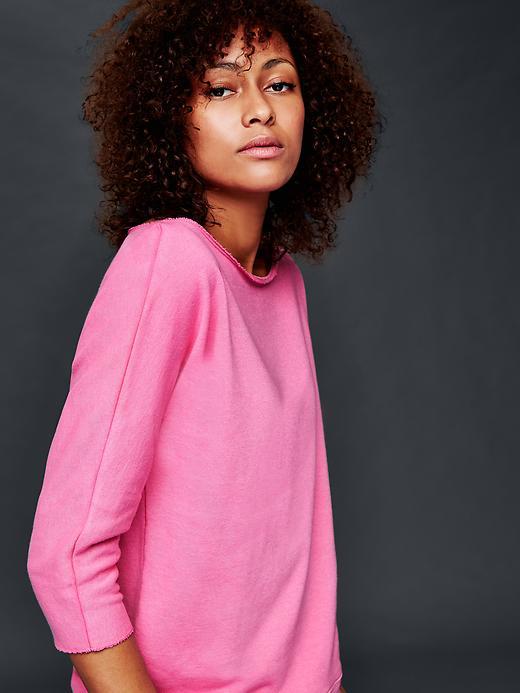 Gap Women Open Neck Sweatshirt - Palm Springs Pink