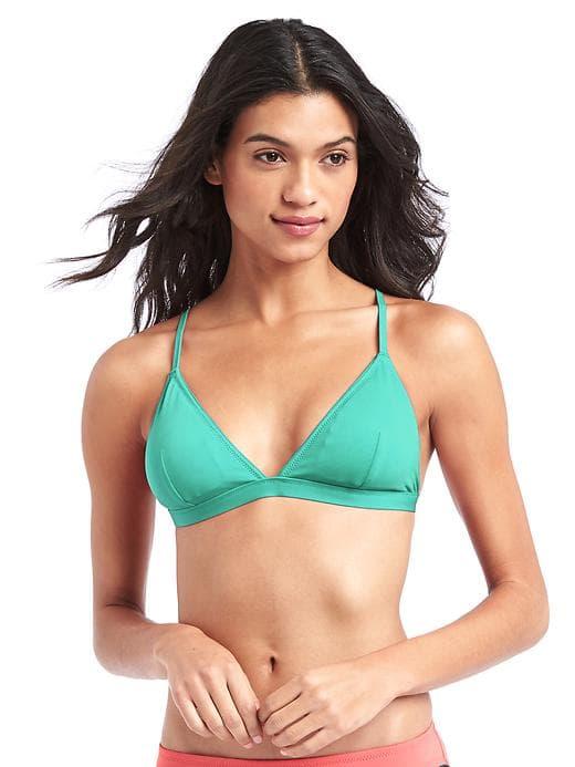 Gap Women Cutout Back Bikini Top - Turquoise