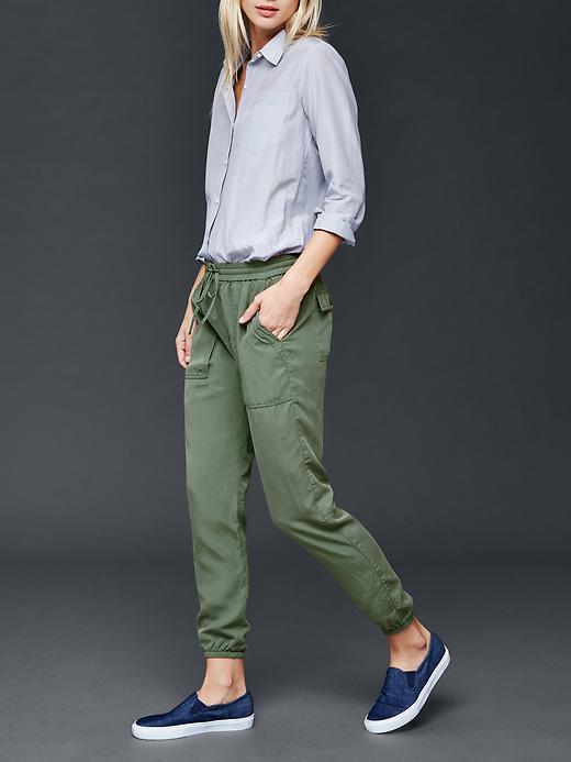 Gap Women Tencel Utility Jogger - Cool Olive