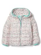Gap Coldcontrol Lite Print Puffer Hoodie - Mix Dot Print