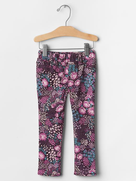 Gap 1969 Serious Stretch Floral Pull On Legging Jeans - Purple Floral