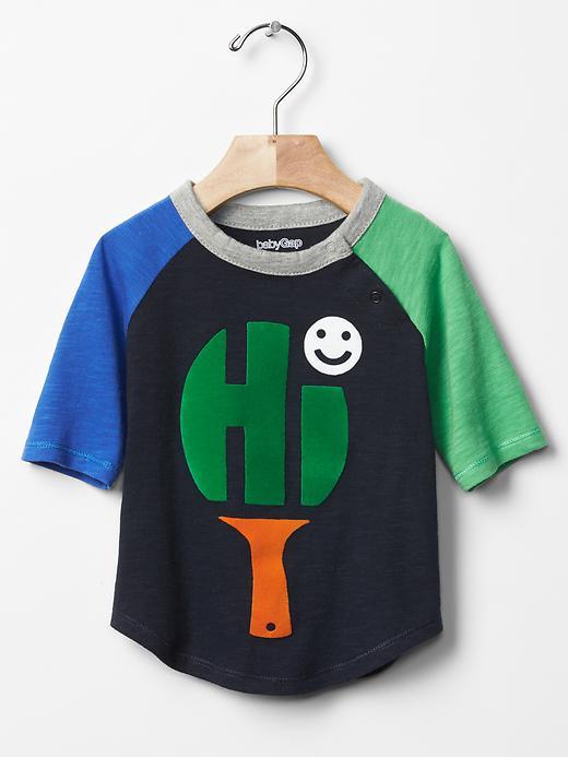 Gap Playful Graphic Baseball Tee - Dark Night