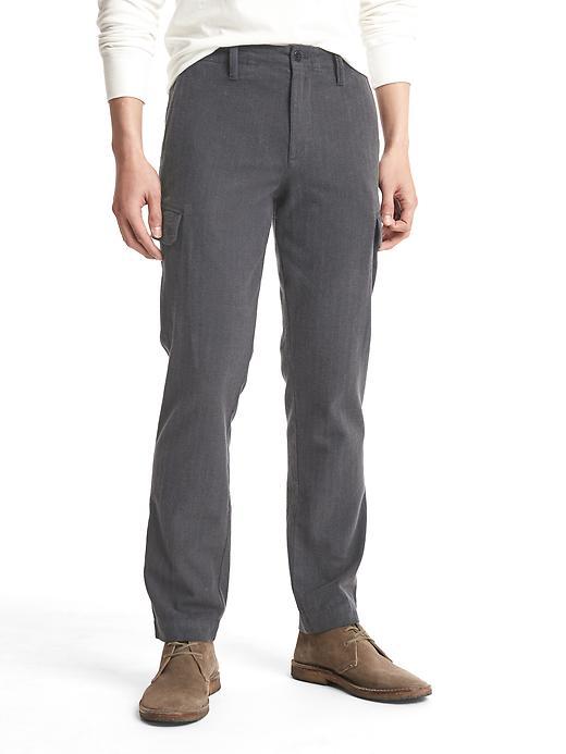 Gap Men Herringbone Slim Fit Cargo Pants - Navy