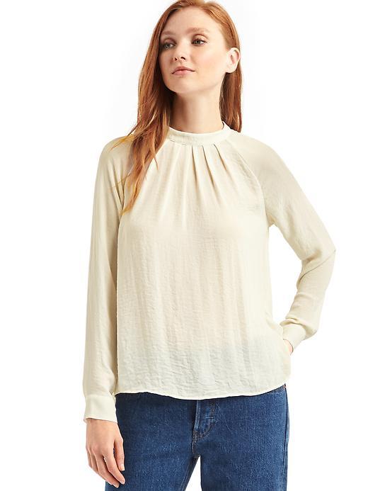 Gap Women Drapey Pleated Blouse - Off White