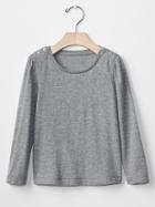Gap Shimmer Stripe Top - Grey Heather