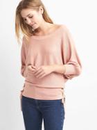 Gap Women Side Lace Boatneck Top - Willow Pink