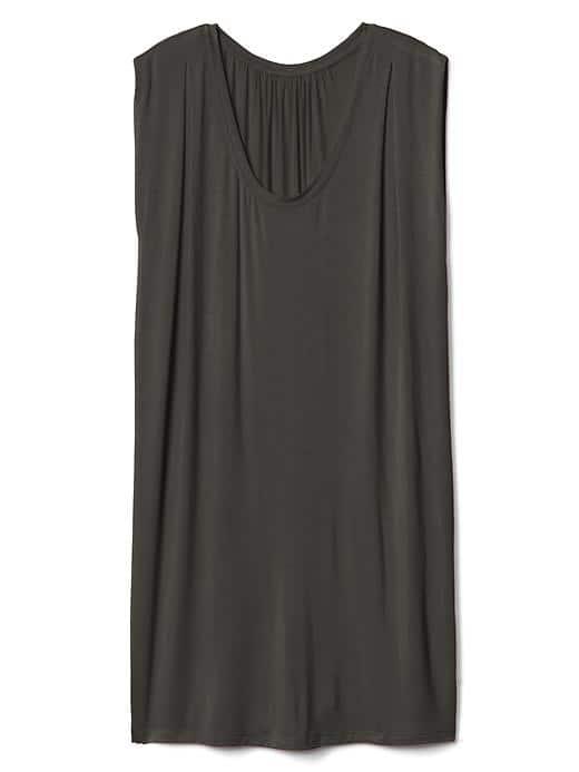 Gap Women Drapey Sleeveless Scoop Neck Dress - Flint Grey