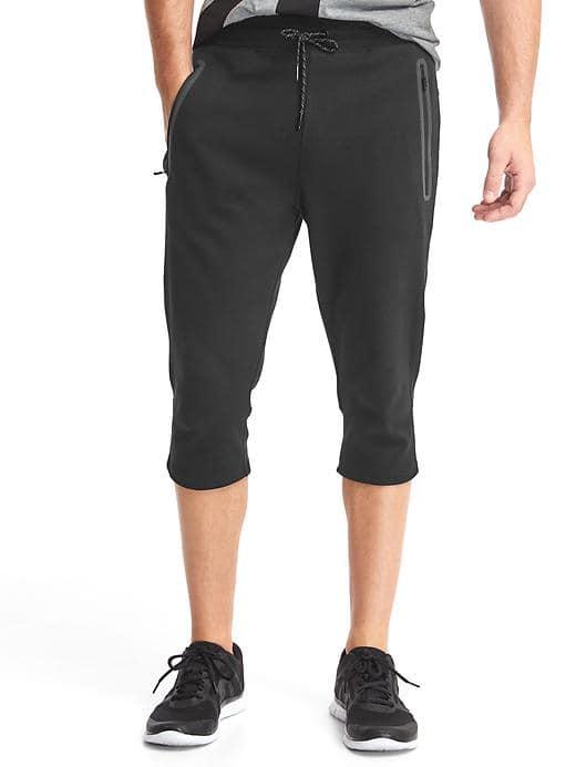 Gap Men Performance Cotton Zip Pocket Crop Pants - Black