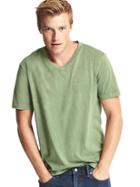 Gap Men Essential V Neck Tee - Desert Cactus