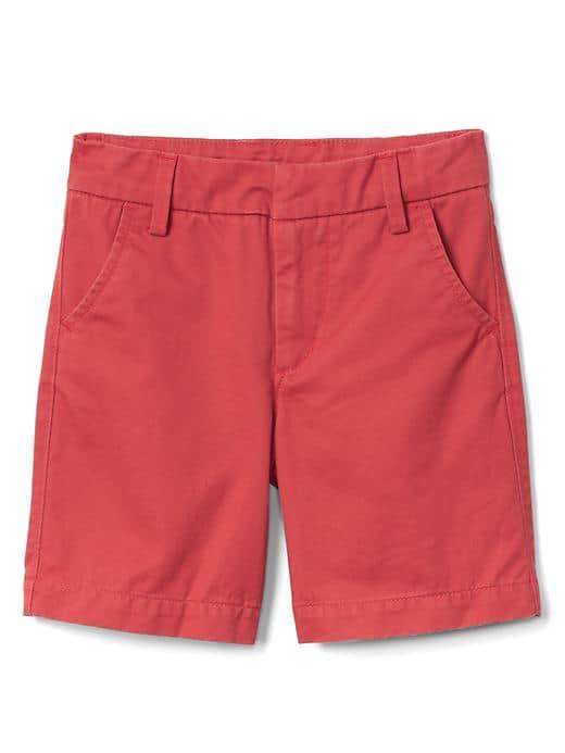 Gap Flat Front Twill Shorts - Totem Red
