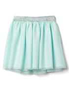 Gap Shimmer Neon Tulle Skirt - Mint Green