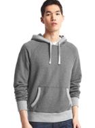 Gap Men End On End Pullover Hoodie - Charcoal Gray