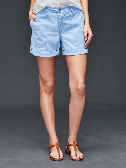 Gap Women Girlfriend Utility Shorts - Simply Blue