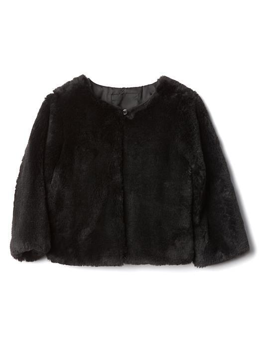 Gap Faux Fur Bolero - True Black