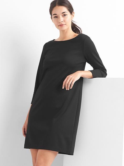 Gap Ponte Boatneck Dress - True Black