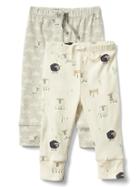 Gap Lil&#39 Sheep Banded Pants 2 Pack - Ivory Frost