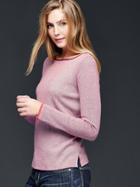 Gap Boatneck Trim Pullover Sweater - Very Berry