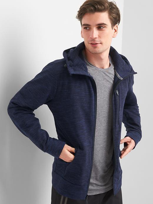 Gap Men Elements Fleece Zip Hoodie - Navy Spacedye