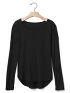 Gap Shirred Hi Lo Tee - True Black