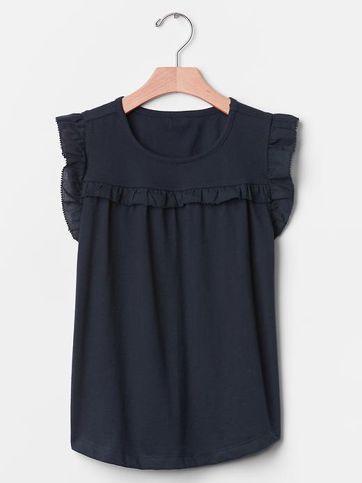 Gap Ruffle Flutter Top - Blue Galaxy