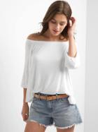 Gap Women Drapey Off Shoulder Modal Top - White